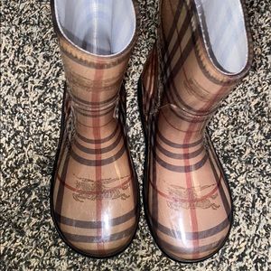 Burberry rain boots